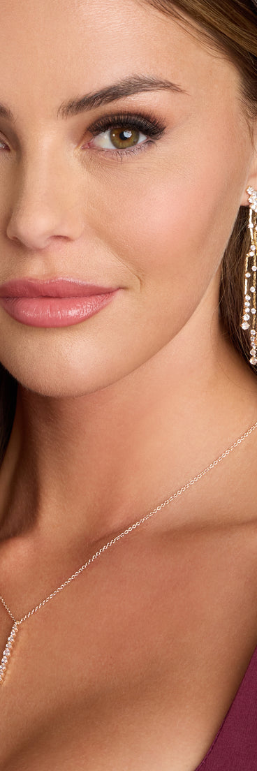 Sparkle Stream Rhinestone Earrings