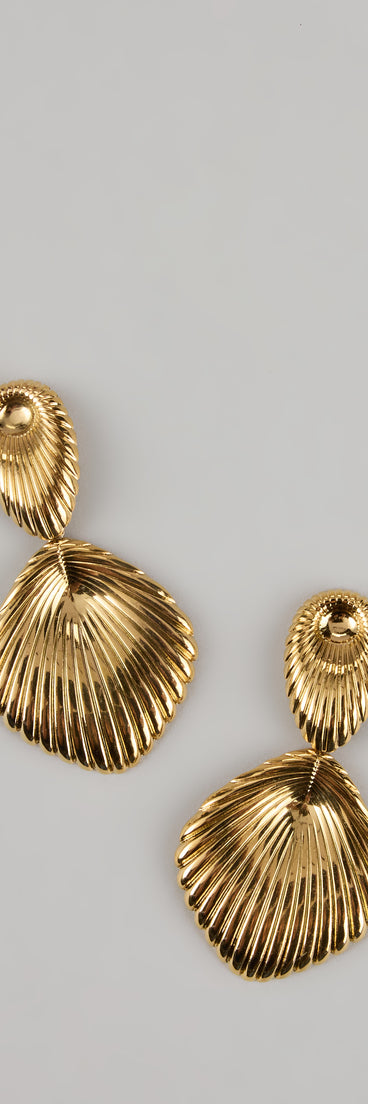 Sunlit Shine Textured Drop Earrings