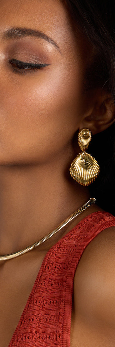 Sunlit Shine Textured Drop Earrings