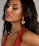 Sunlit Shine Textured Drop Earrings