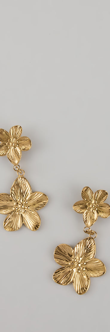 Petal Glow Flower Drop Earrings
