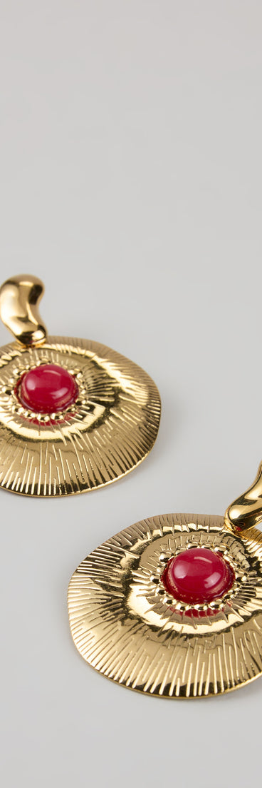 Statement Shine Stone Drop Earrings