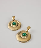 Statement Shine Stone Drop Earrings