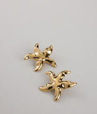 Coastal Glam Starfish Stud Earrings