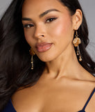 Golden Bloom Floral Petal Earrings