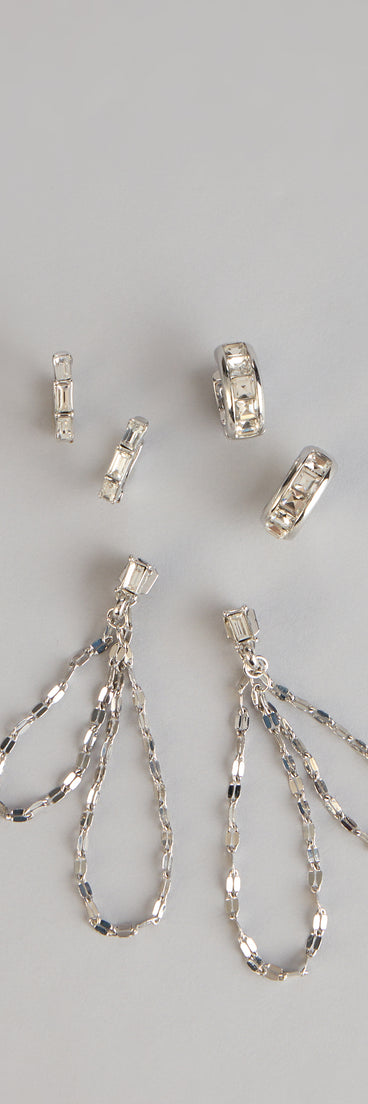 Triple Shine Earring Set