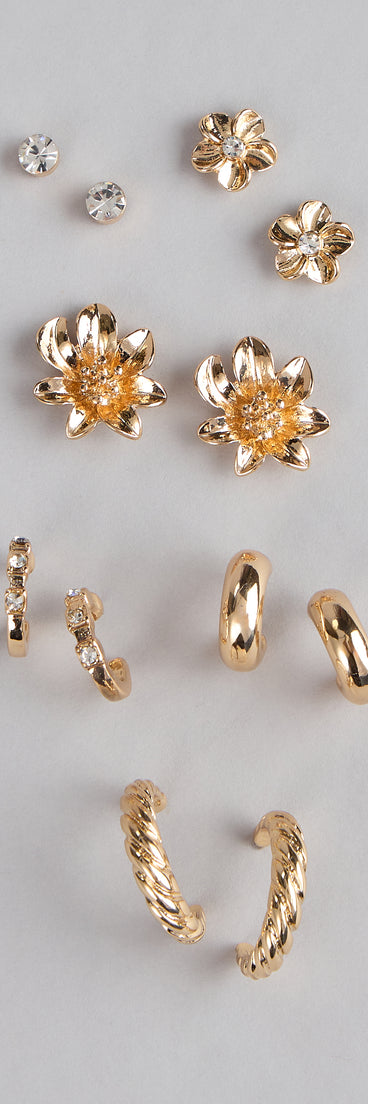 Whimsical Flair Six-Pack Earrings Set