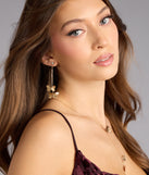 Soft Shine Butterfly Linear Earrings
