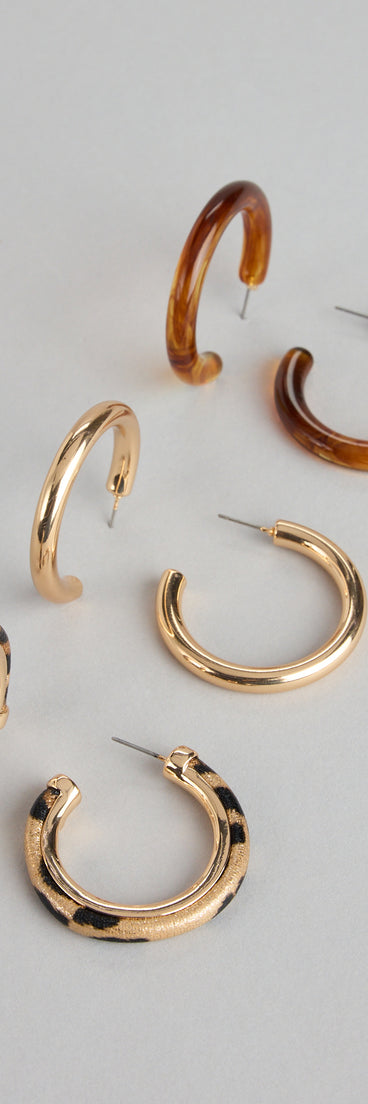 Wild Mix Hoop Earring Set