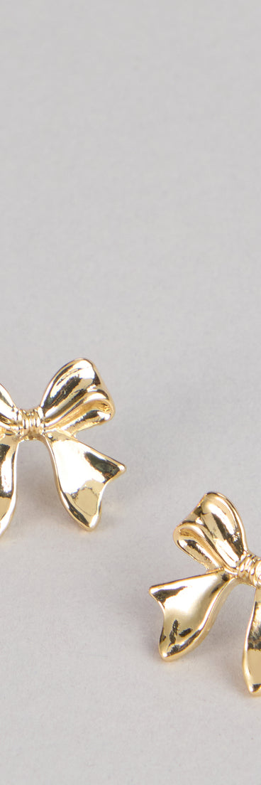 Flirty Duo Bow Stud Earrings