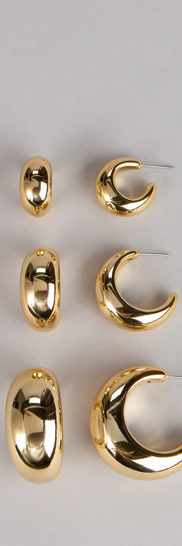 Everyday Shine Earrings Three-Pack Set