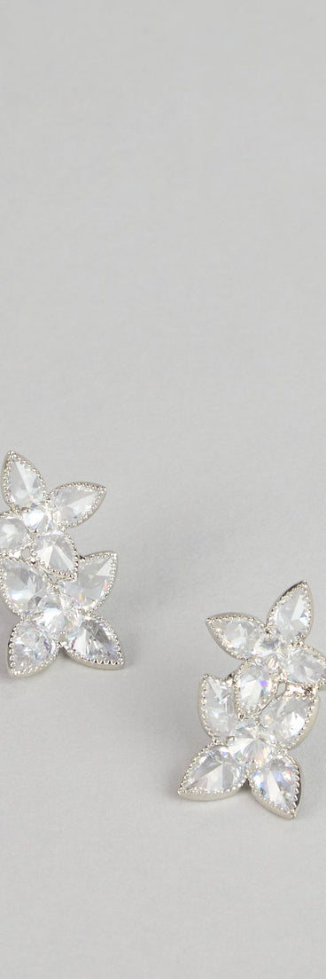 Elegant Shine Rhinestone Cluster Stud Earrings