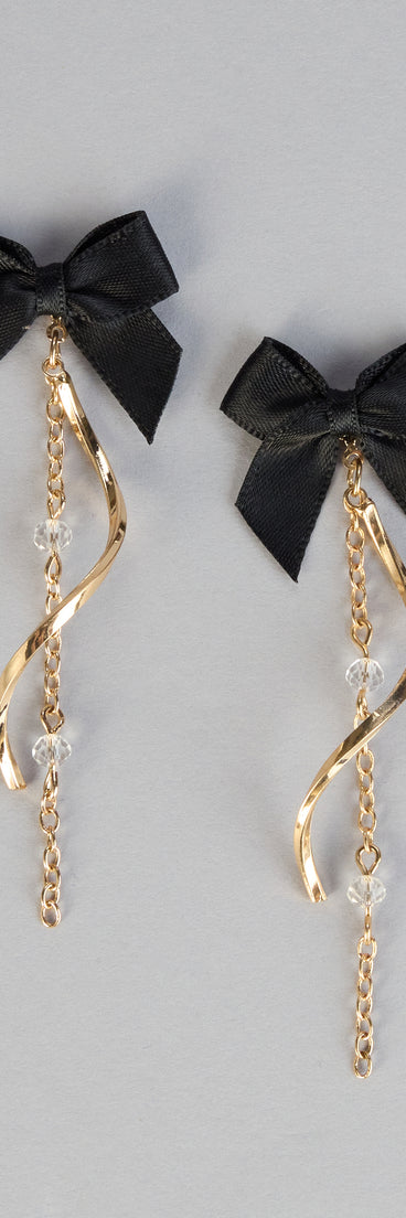 Pretty Bow Fringe Earrings