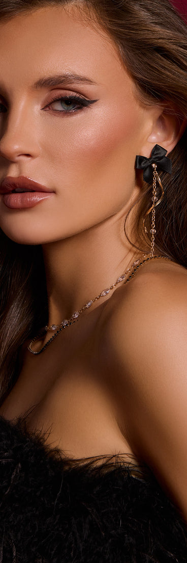 Pretty Bow Fringe Earrings