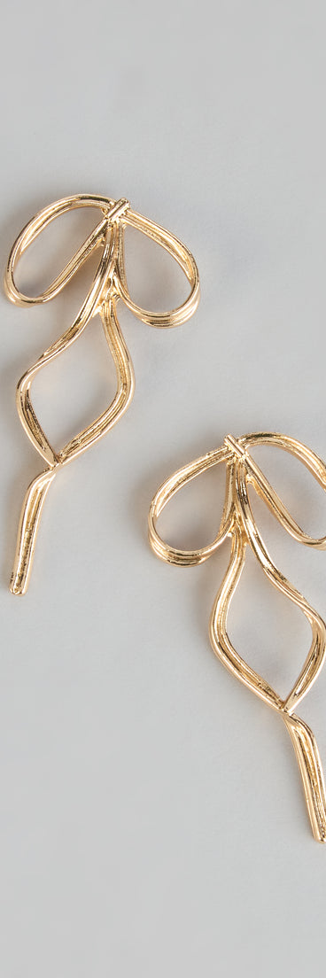 Tie the Drama Bow Earrings