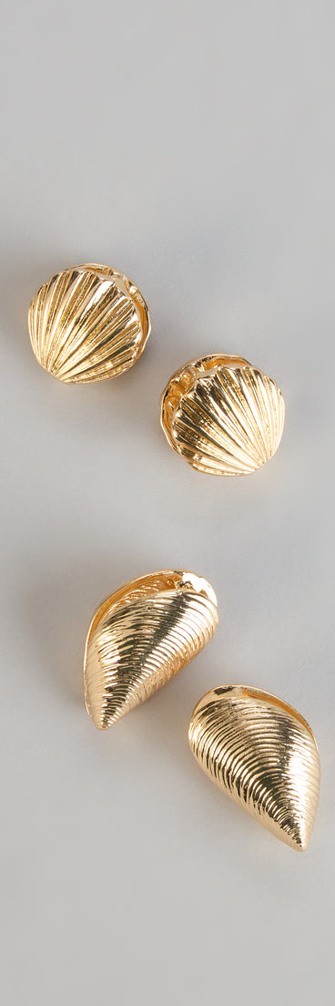 Sea You Soon Huggie Earrings Set