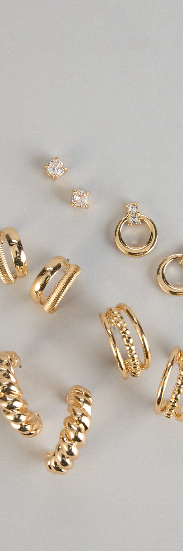 On Rotation Five Pack Earrings Set