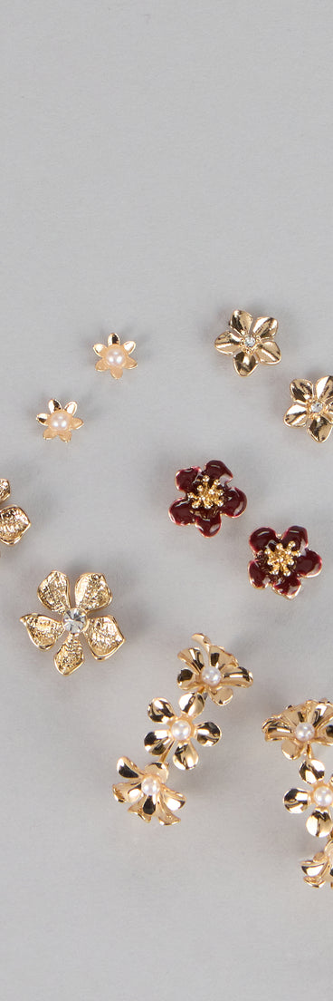 Floral Mix Five Pack Earrings