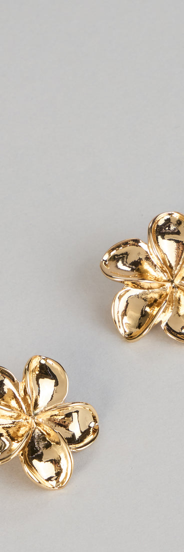 Island Bloom Flower Stud Earrings