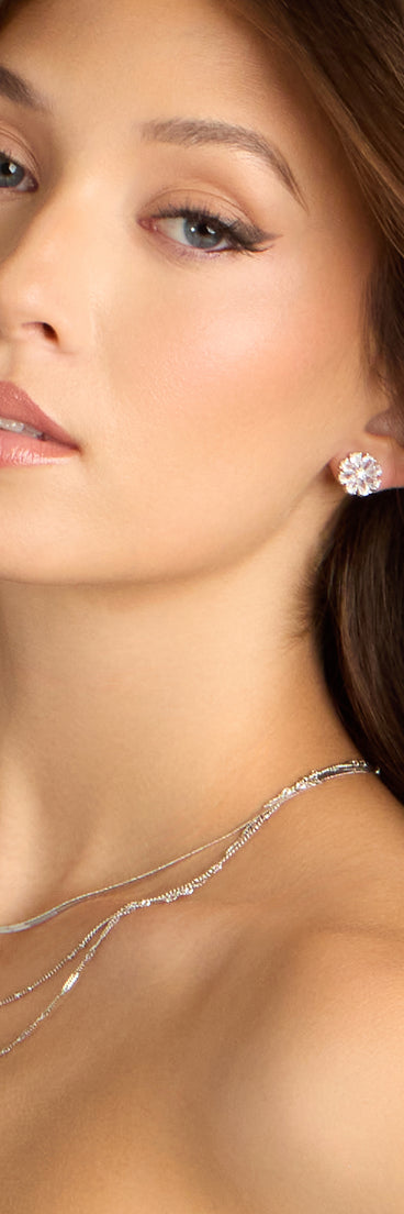 Glam Blossom Floral Stud Earrings