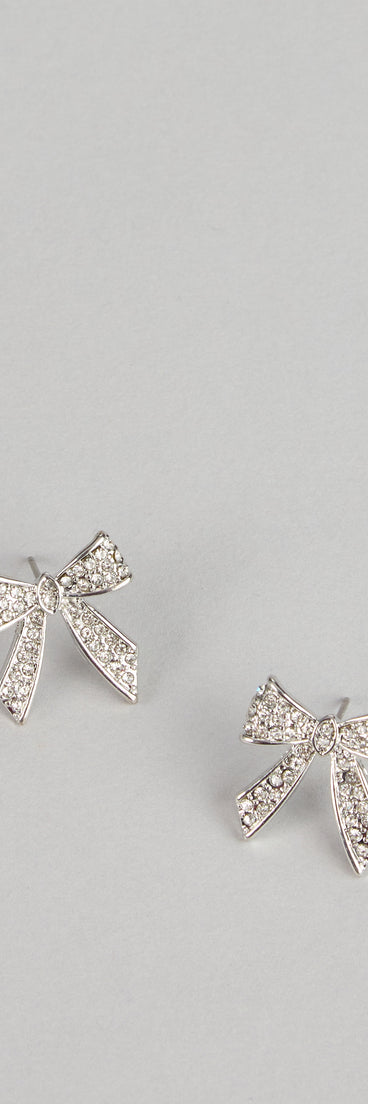 Sweet Sparkle Bow Studs