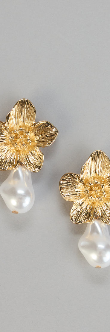 Blossom Kiss Floral Pearl Earrings