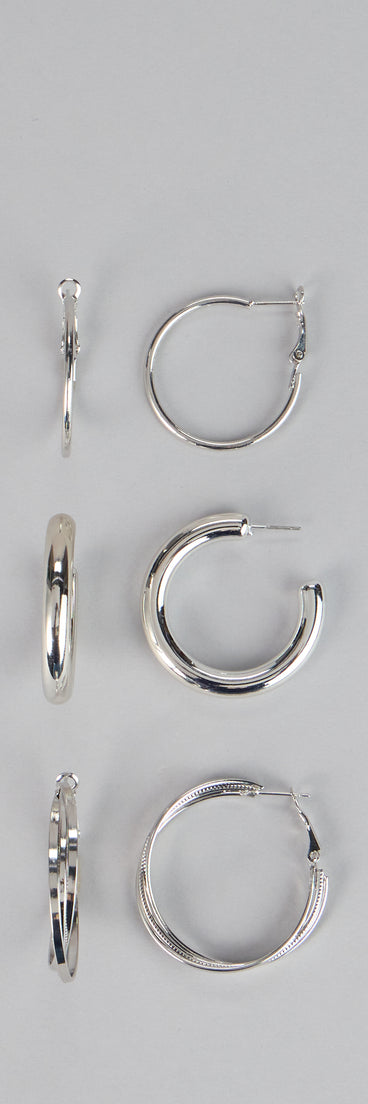 Everyday Shine Hoop Earrings Set