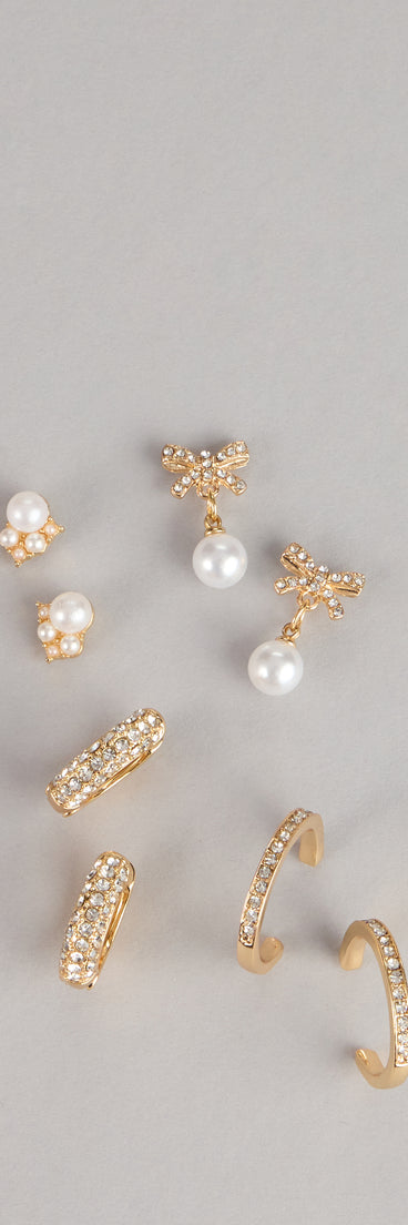 Glitz And Grace Four Pack Earrings Set