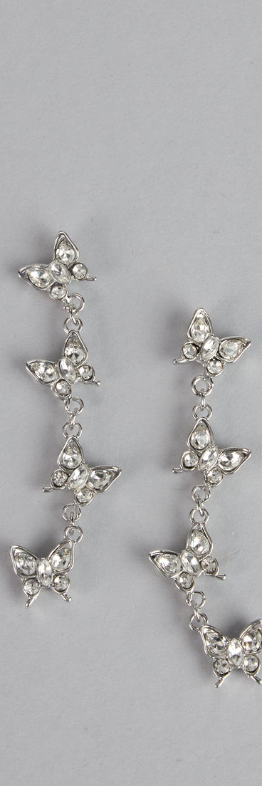 Sparkle Trail Butterfly Earrings