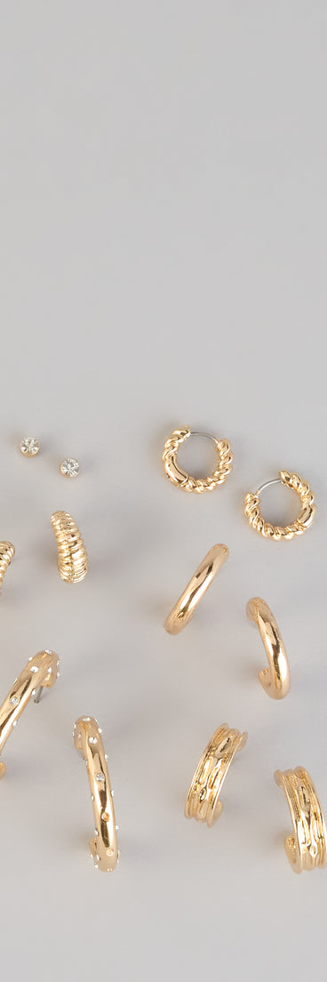 Daily Rotation Six-Piece Earring Set