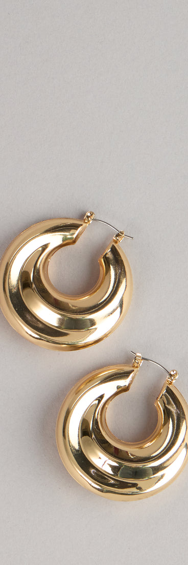 Instant Icon Chunky Hoop Earrings