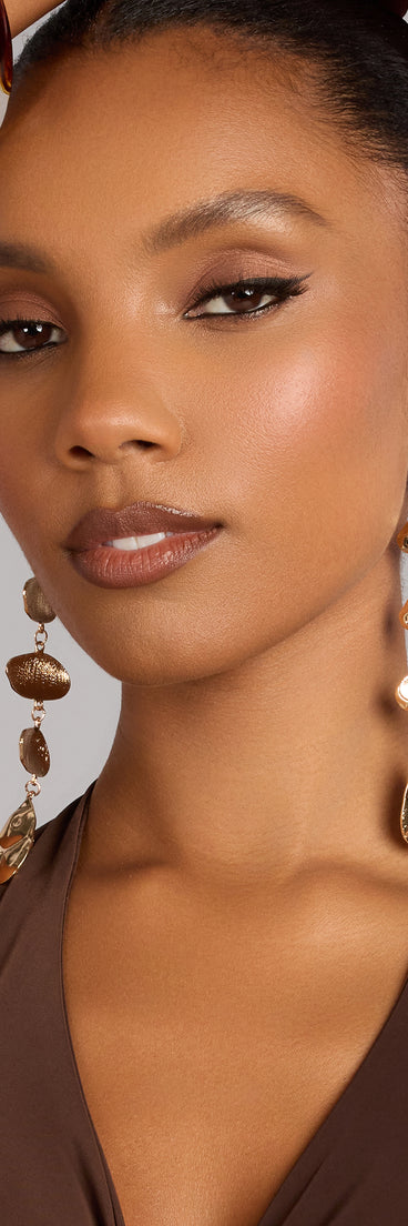 Polished Impact Sculpted Statement Earrings