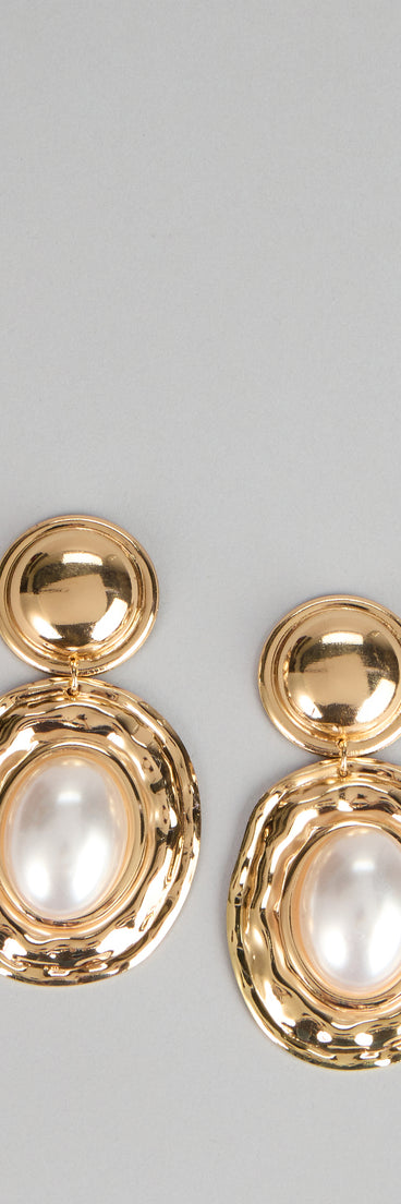 Vintage Glam Pearl Statement Earrings