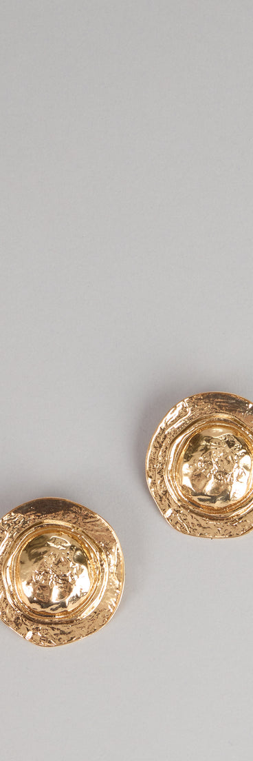 Liquid Glow Molten Wave Statement Earrings