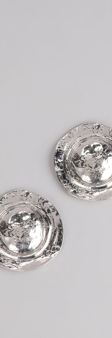 Liquid Glow Molten Wave Statement Earrings