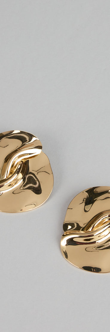 Sculpted Swirl Statement Earrings