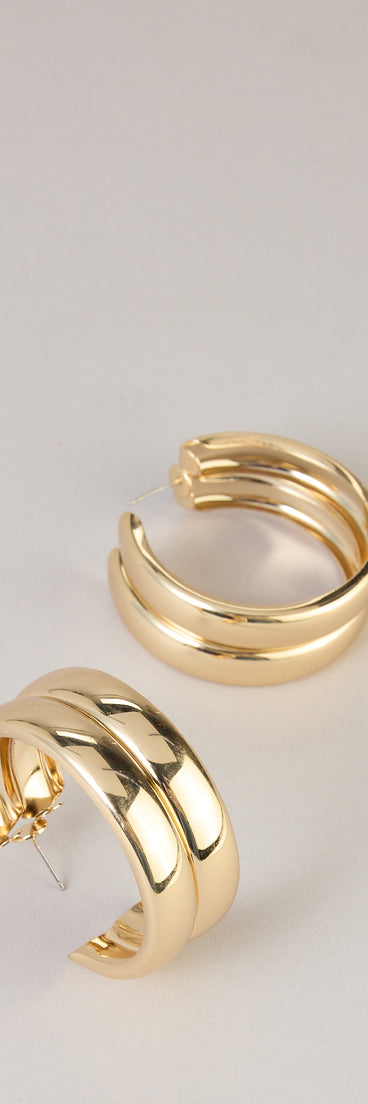Statement Wide Hoop Earrings