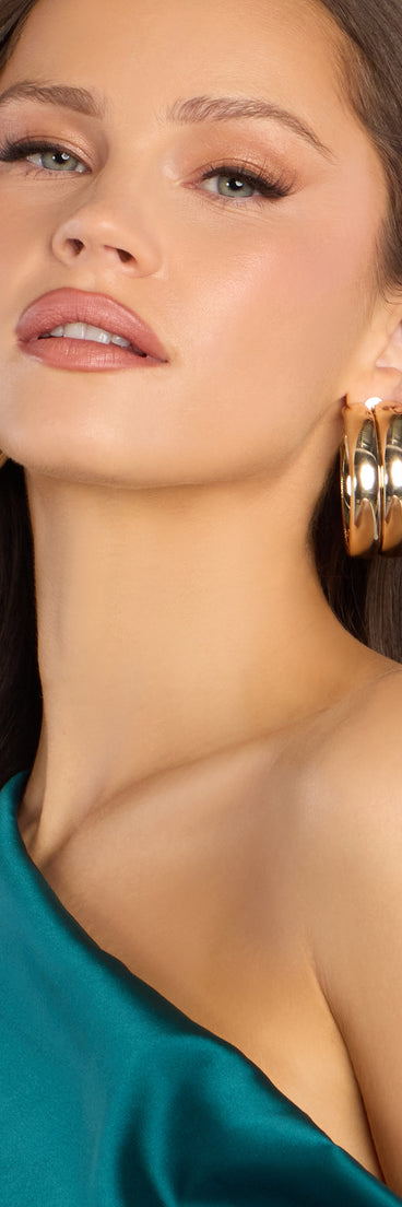 Statement Wide Hoop Earrings