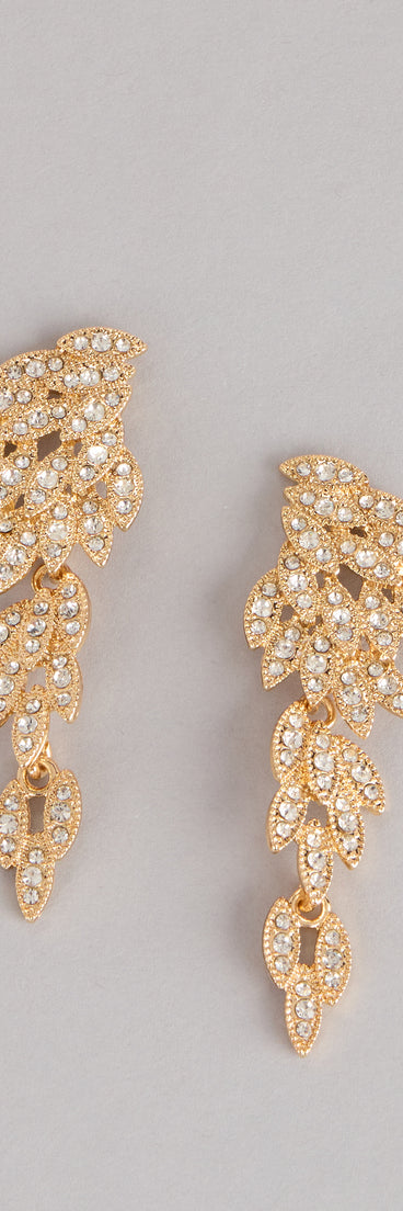 Statement Glow Rhinestone Angel Wing Earrings