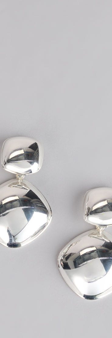 Polished Edge Chunky Earrings