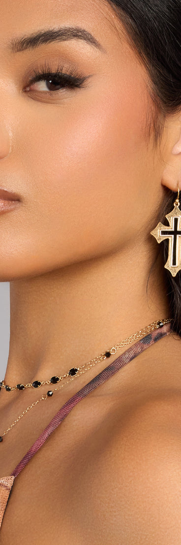 Fashionable Faith Cross Earrings
