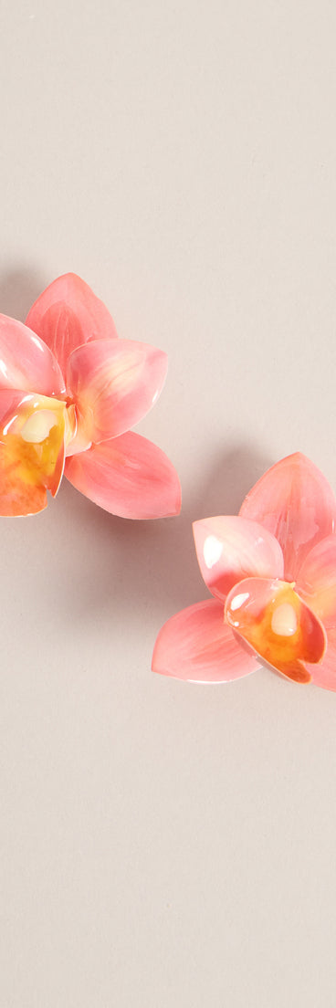 Vacay RSVP Tropical Flower Statement Earrings