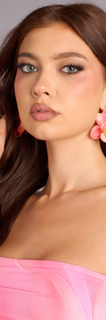 Vacay RSVP Tropical Flower Statement Earrings