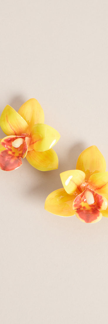 Tropical Soiree Flower Earrings