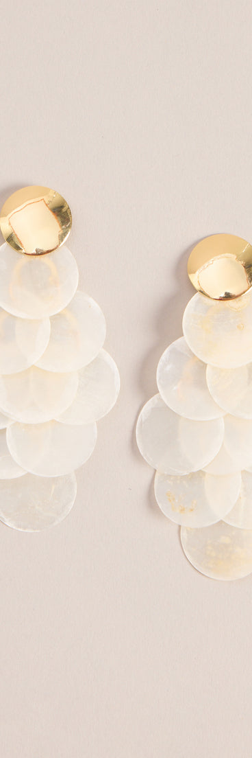 Resort Vacay Shell Chandelier Earrings