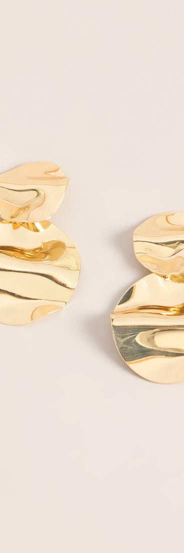 Just Enough Drama Hammered Drop Earrings