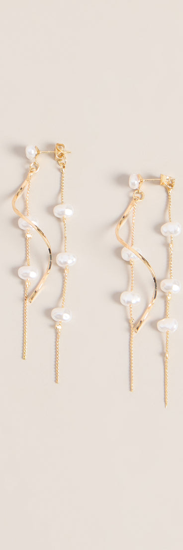 Soft Spoken Drama Pearl Drop Earrings