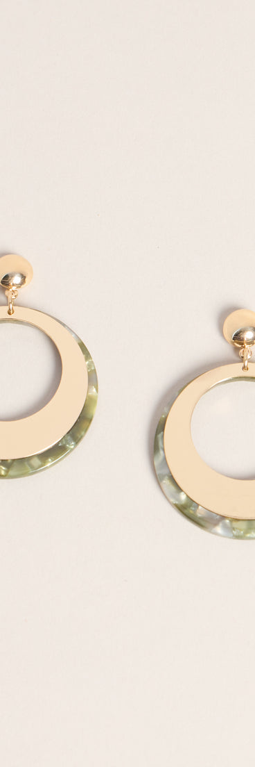Play It Bold Drop Hoop Earrings