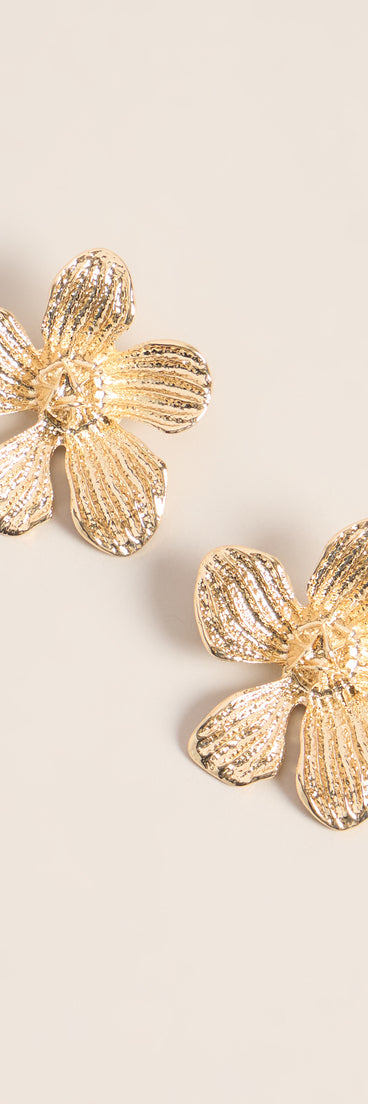 Statement Bloom Flower Stud Earrings