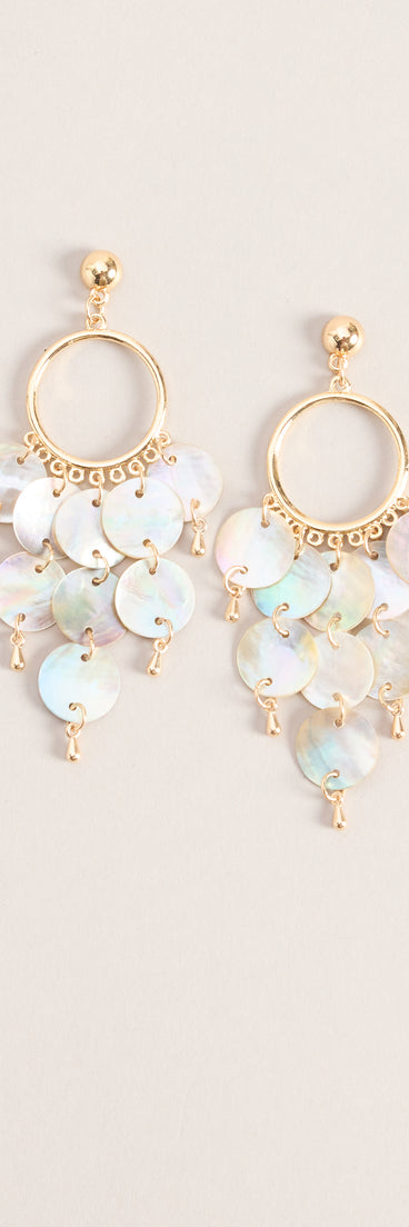 Sea You Soon Shell Hoop Earrings